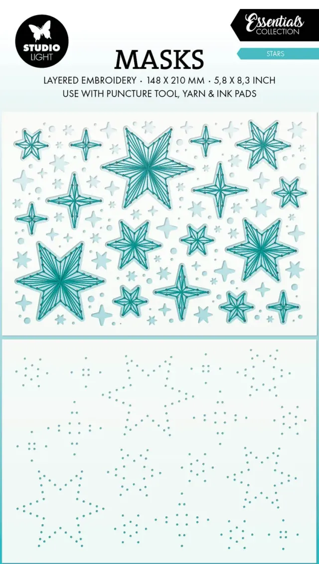 Studio Light Essentials Maske Puncture Stars 148x210 mm