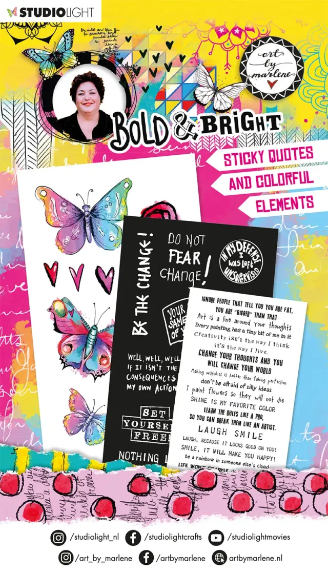 Art by Marlene Bold & Bright Sticker Block Sprüche 20 Blatt