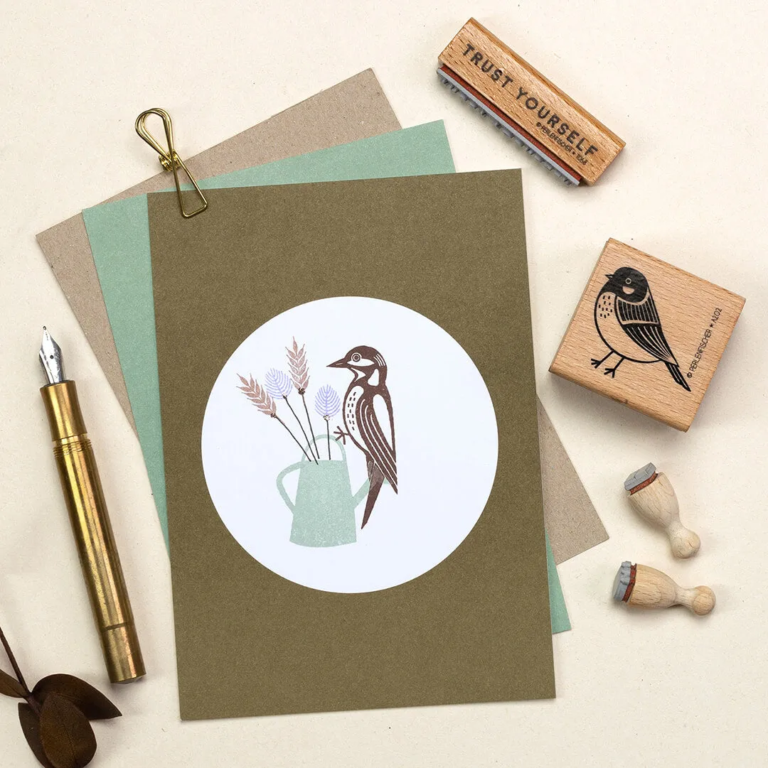 Perlenfischer Gießkanne Stempel 32x33 mm Garten