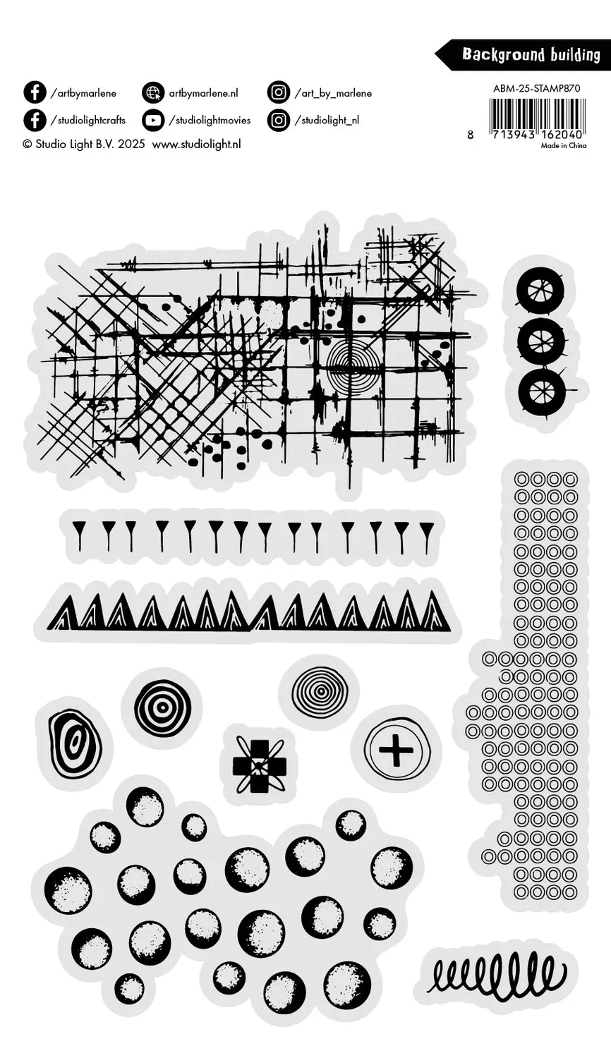 Art by Marlene 2025 Background Builder Clear Stamp A5