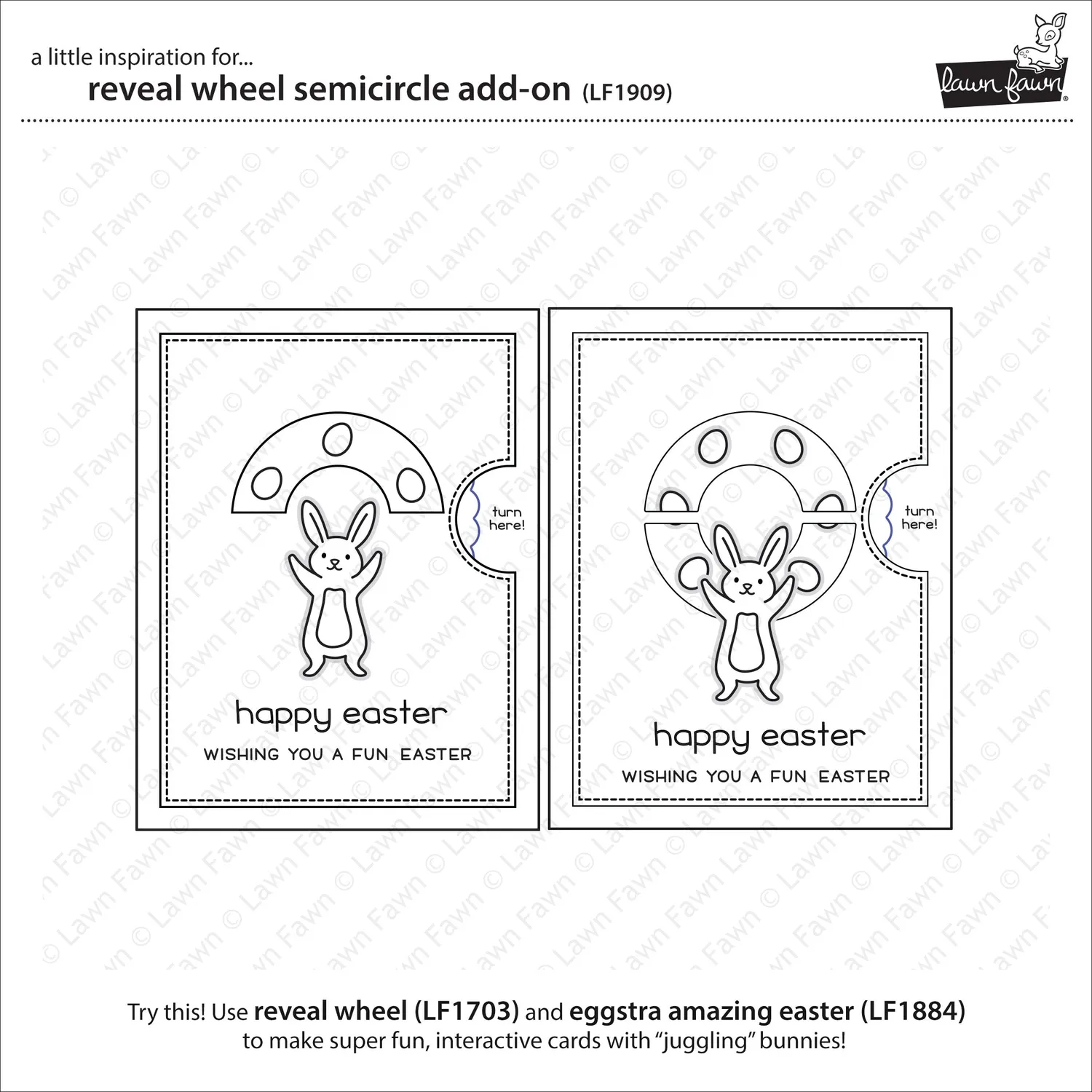 Lawn Fawn Reveal Wheel Semicircle Add-on Stanzschablone