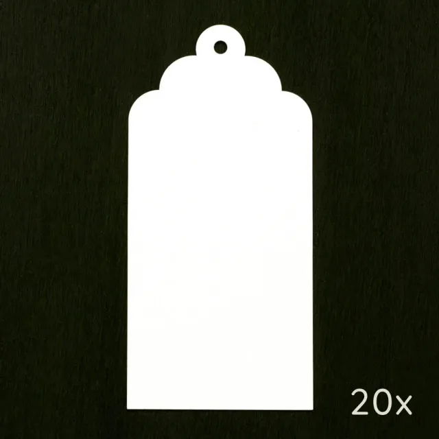 Perlenfischer Vintage Papieranhänger 20 Stück 98x47 mm