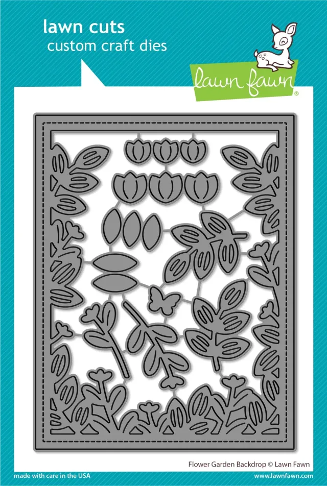 Lawn Fawn Flower Garden Backdrop Lawn Cuts Stanzschablonen Blumen 10-teilig