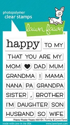 Lawn Fawn Happy Happy Happy Add-On Family Clear Stamps Familie