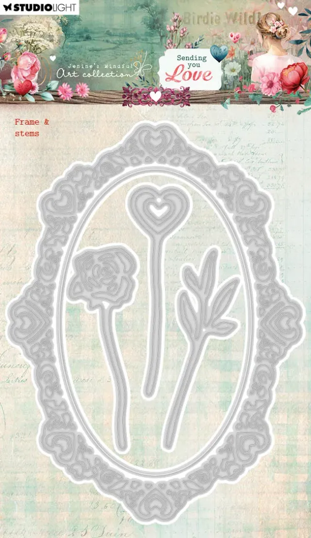 StudioLight Jenine's Mindful Art Sending You Love Stanzschablone Rahmen