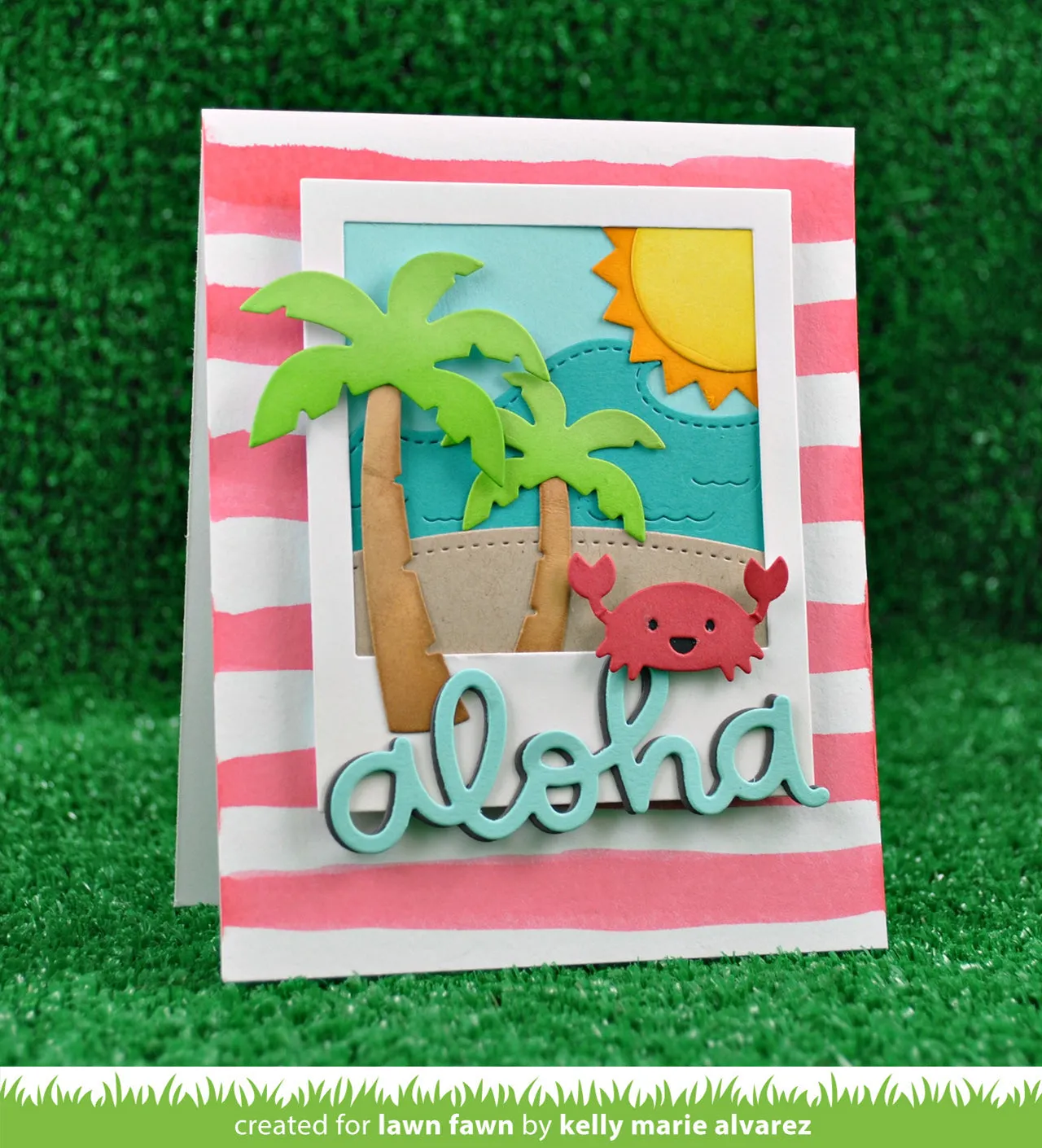 Lawn Fawn Lawn Cuts Scripty Aloha Stanzschablone Schriftzug