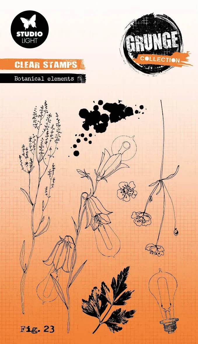 StudioLight Grunge Botanical Elements Clear Stempel Botanik