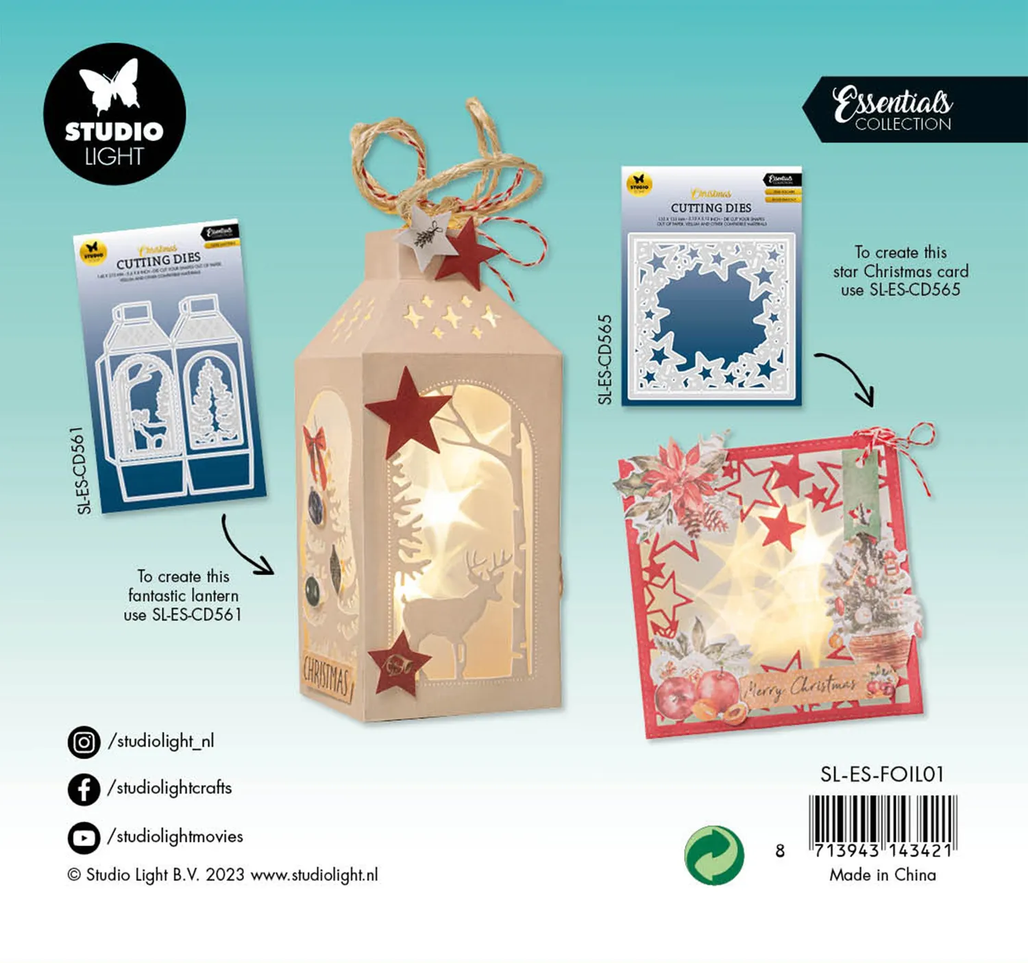 StudioLight Essentials Star Foil Sternfolie 5 Blatt 180 mm