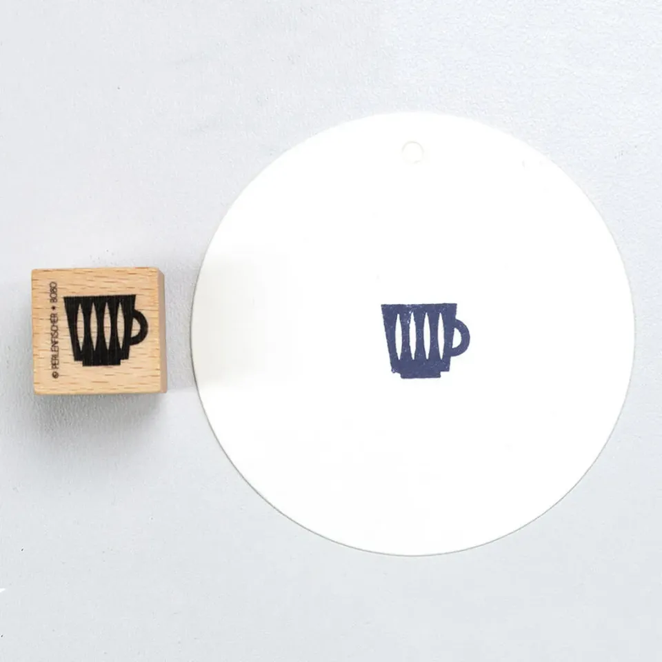 Perlenfischer Tasse Stempel 13x14 mm Küche