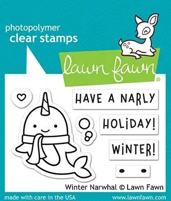 Lawn Fawn Winter Narwhal Stempelset Mini Weihnachten LF2038