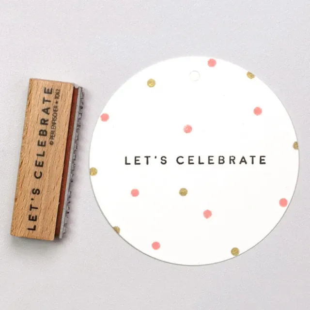 Perlenfischer Let's Celebrate Stempel Schriftzug 3x50 mm