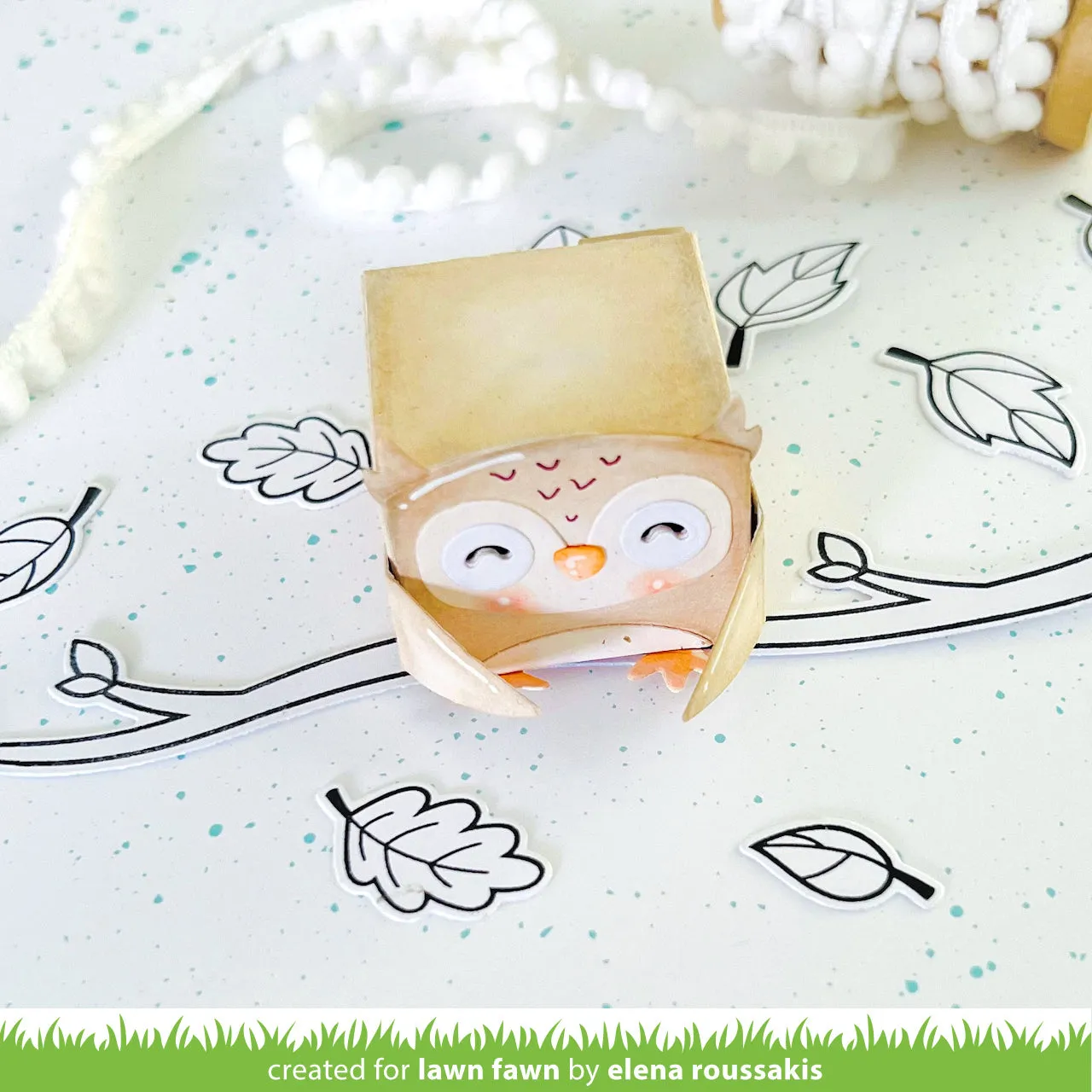 Lawn Fawn Tiny Gift Box Owl Penguin Stanzschablonen 14-tlg.