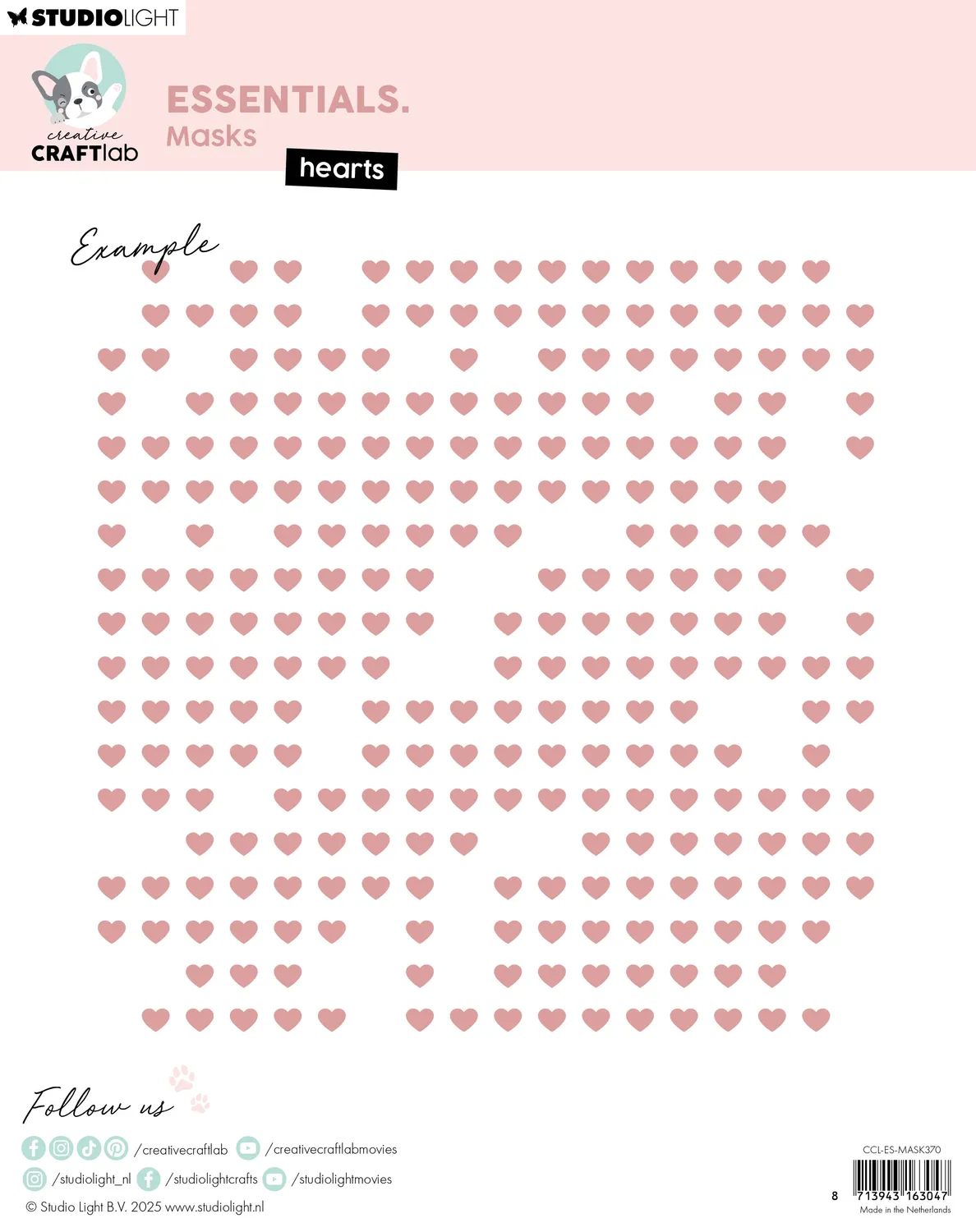 StudioLight Creative Craftlab Essentials Hearts Schablone Herzen