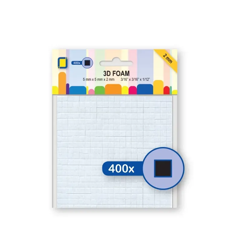 Lavinia Stamps 3D Foam Squares Schwarz 5mm 400 Stk
