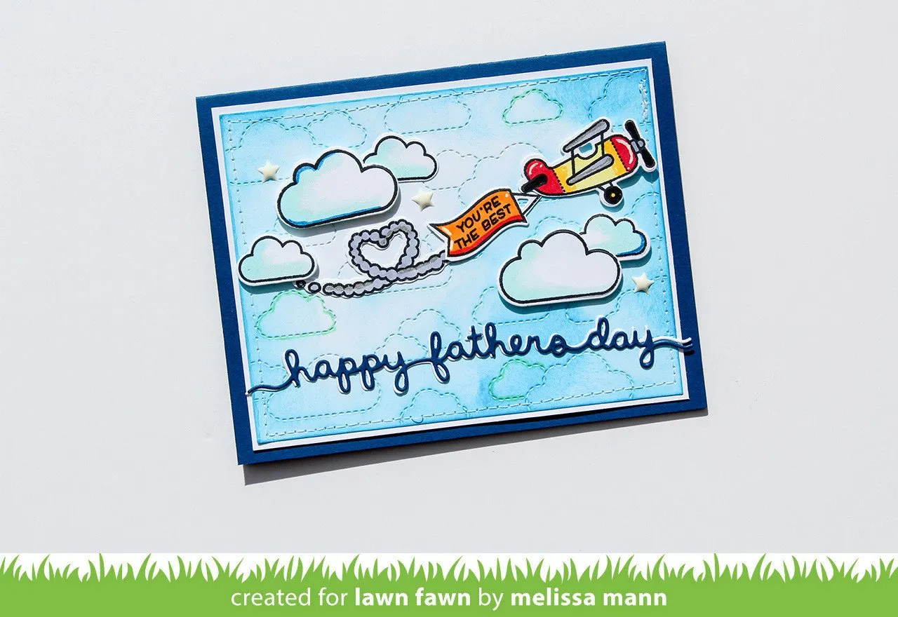 Lawn Fawn Lawn Cuts Father's Day Border Stanzschablone Vatertag