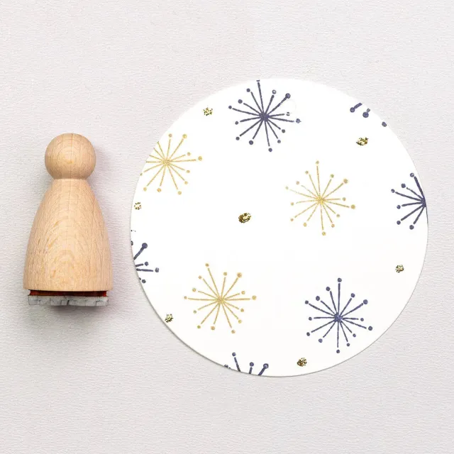 Perlenfischer Flocke 6 Stempel 18x16 mm Winter