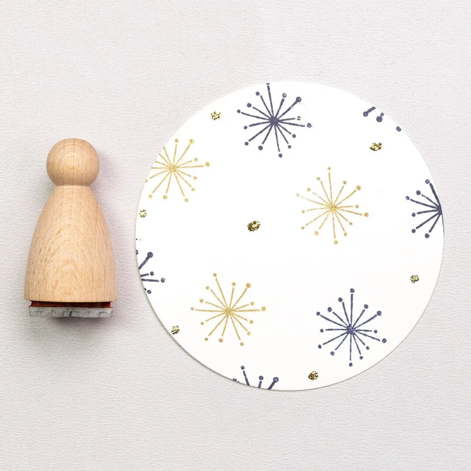 Perlenfischer Flocke 6 Stempel 18x16 mm Winter