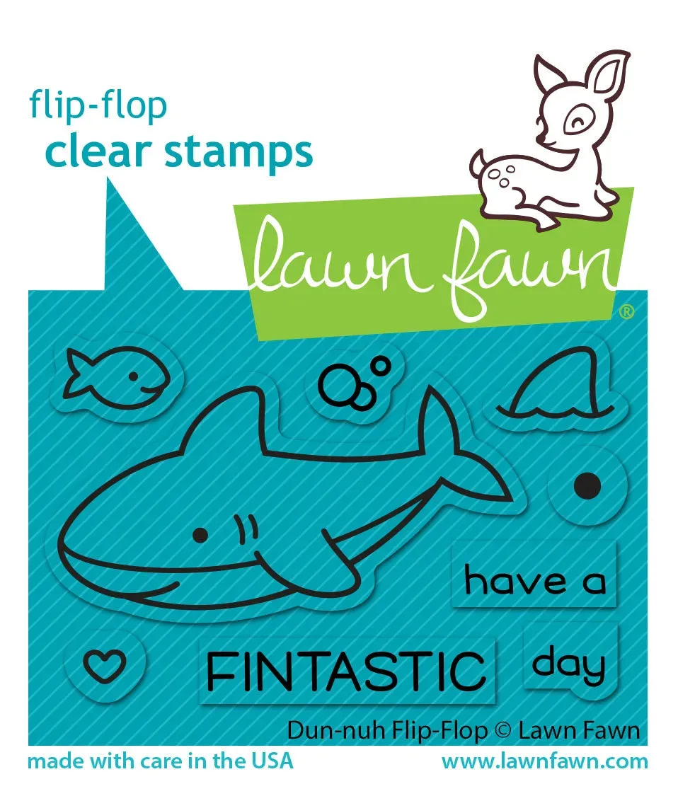 Lawn Fawn Duh-Nuh Flip-Flop Stempelset Hai