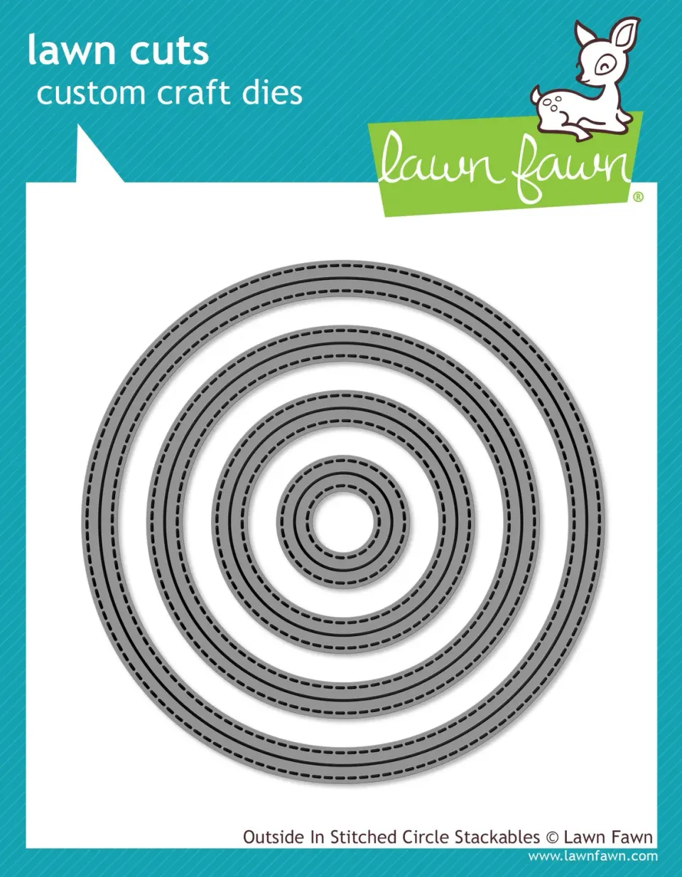 Lawn Fawn Outside In Stitched Circle Stanzen 4er Set
