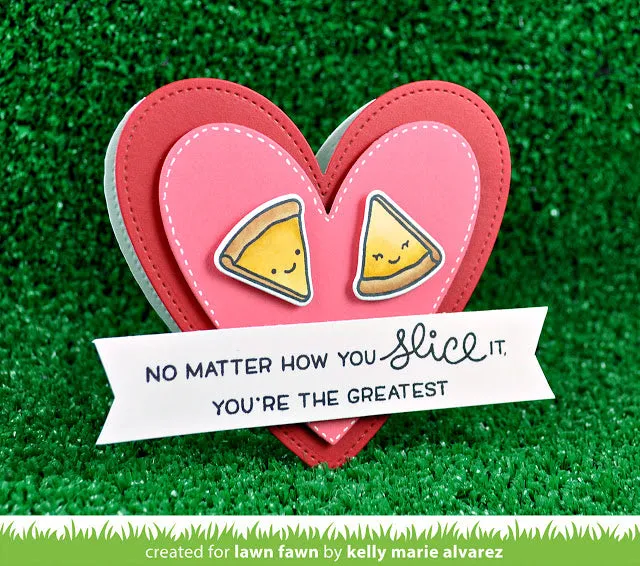Lawn Fawn Pizza My Heart Stempelset 36-teilig