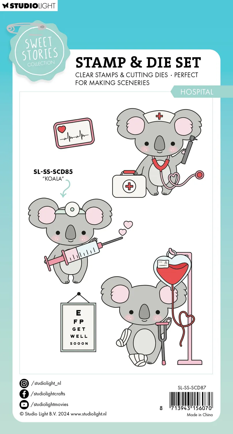 StudioLight Sweet Stories Hospital Stempel + Stanze Genesung