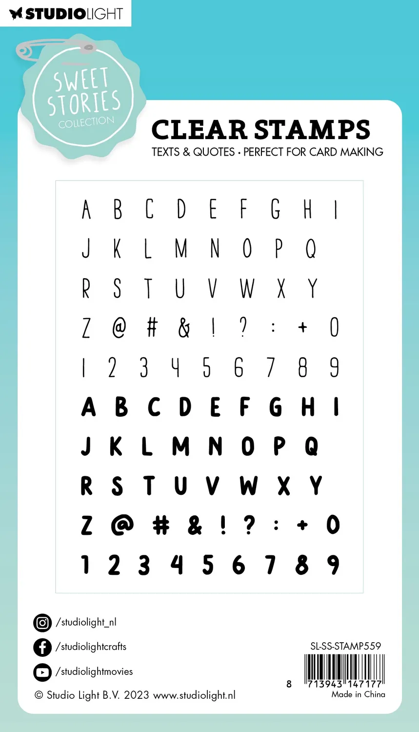 Studio Light Sweet Stories Alphabet Clear Stamps transparent
