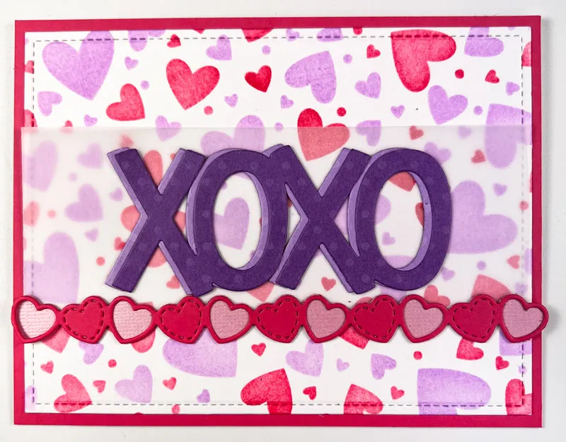 Lawn Fawn Lawn Cuts Valentine Hearts Border Stanze Herzen