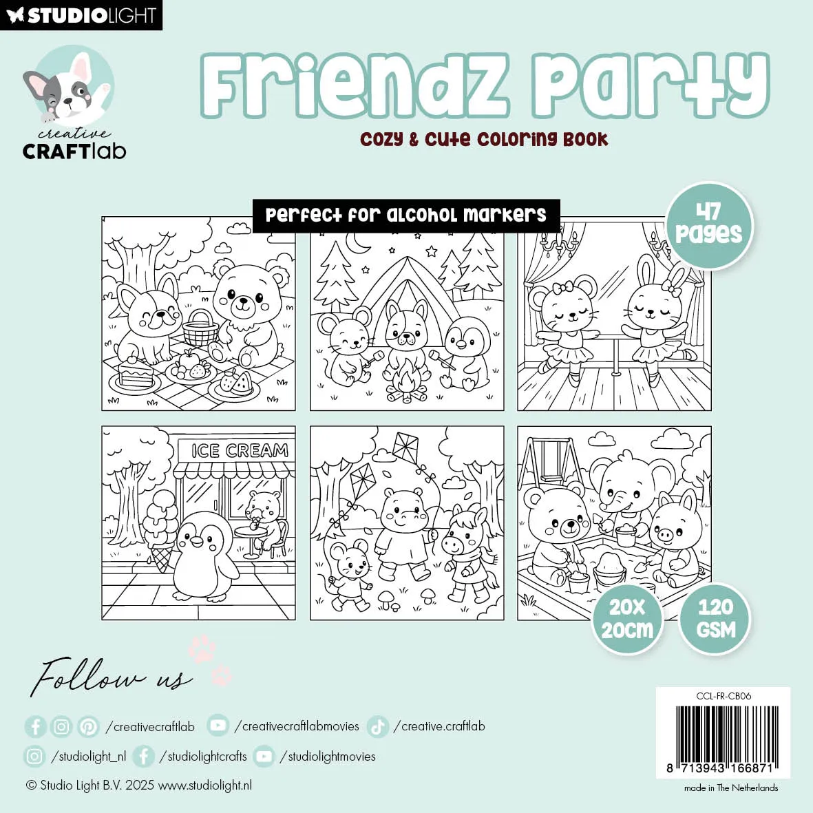 Creative Craftlab Friendz Cozy 06 Malbuch 48 Seiten