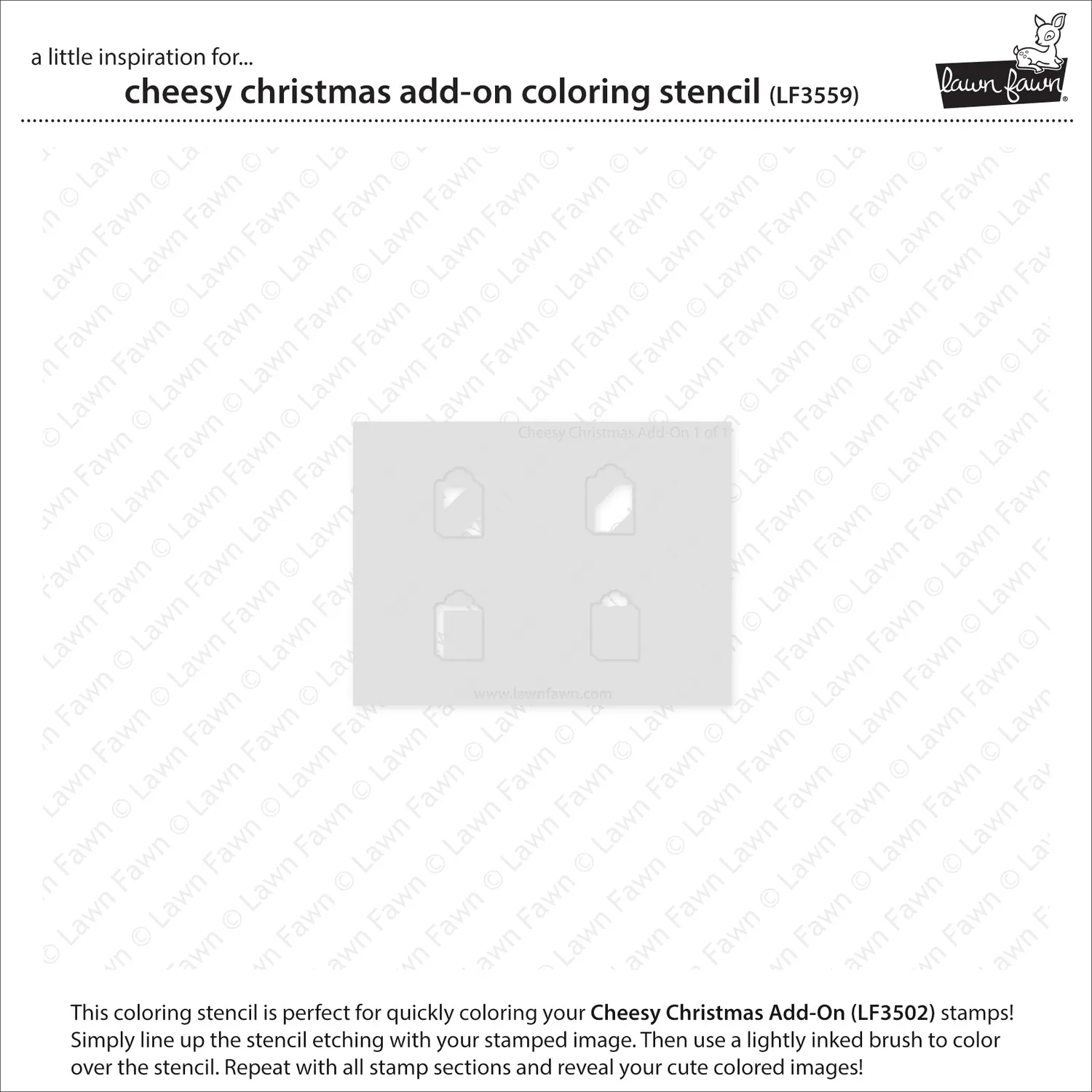 Lawn Fawn Cheesy Christmas Add-On Schablone Mäuse