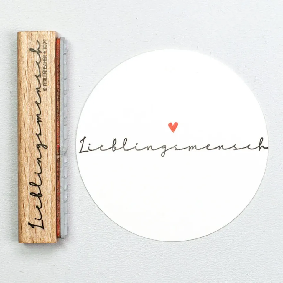 Perlenfischer Lieblingsmensch Textstempel 8x75 mm