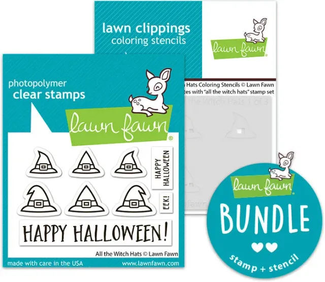 Lawn Fawn All the Witch Hats Stempel Schablonen Halloween