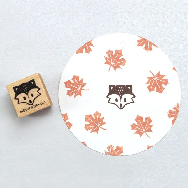 Perlenfischer Fuchskopf Stempel 15x18 mm Holzstempel