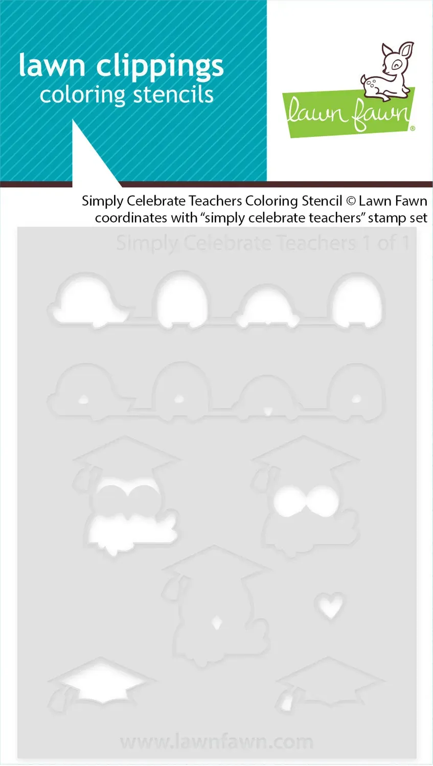 Lawn Fawn Simply Celebrate Teachers Coloring Stencil Eule