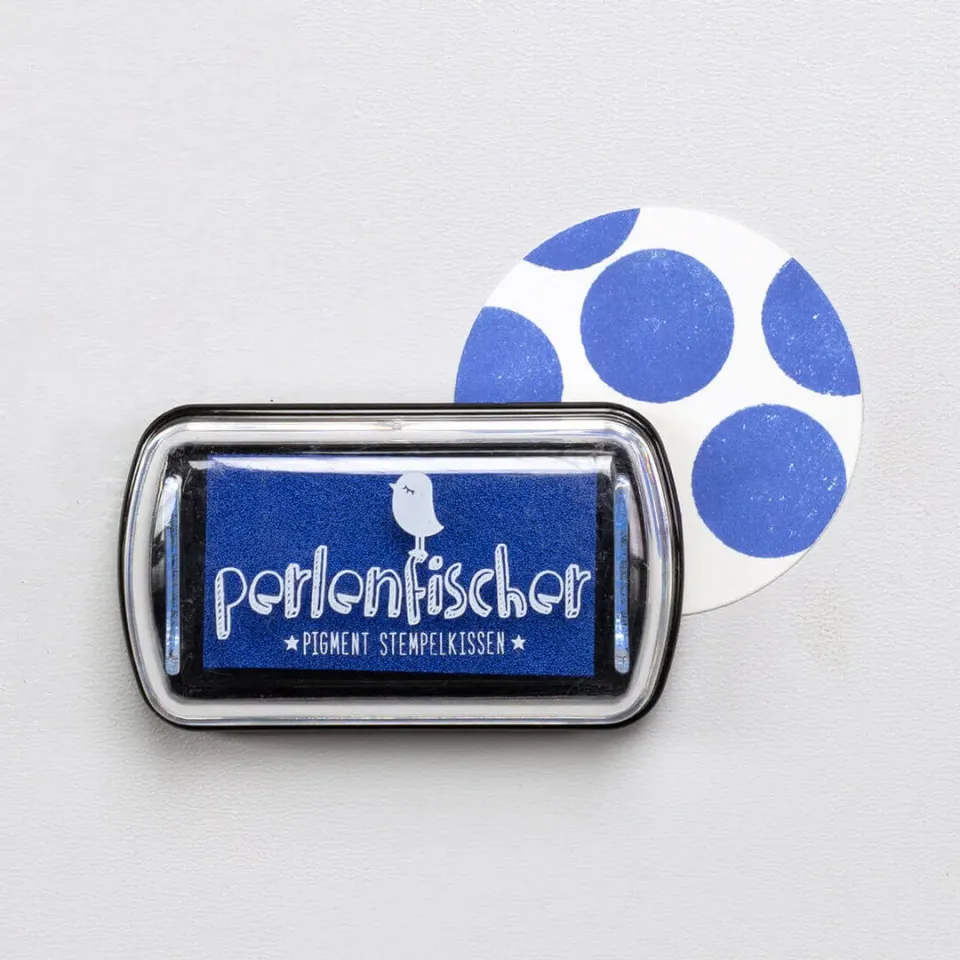 Perlenfischer Kornblume Stempelkissen Mini blau