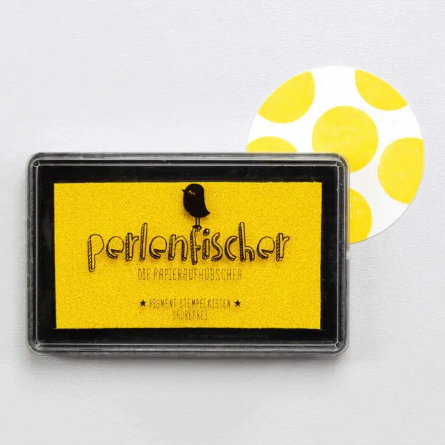 Perlenfischer Banane Groß Stempelkissen Pigment Gelb