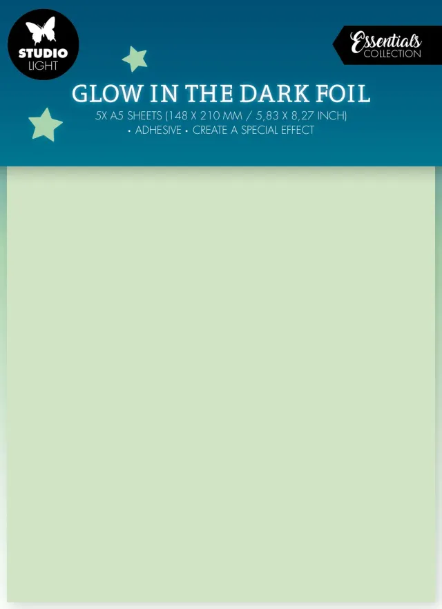 StudioLight Essentials Glow In The Dark Folie 5 Blatt A5 nachtleuchtend
