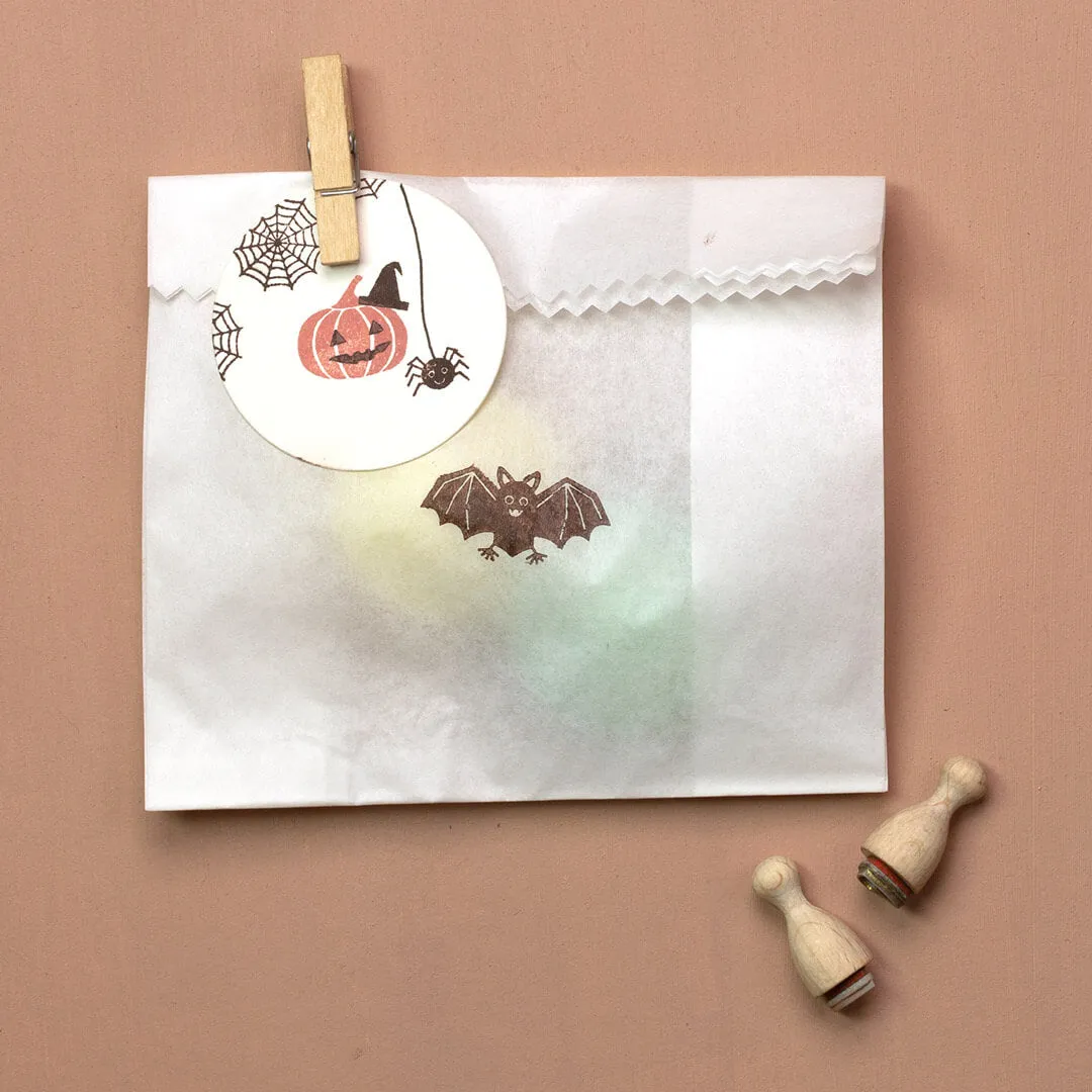 Perlenfischer Fledermaus Holzstempel 16x32 mm Halloween