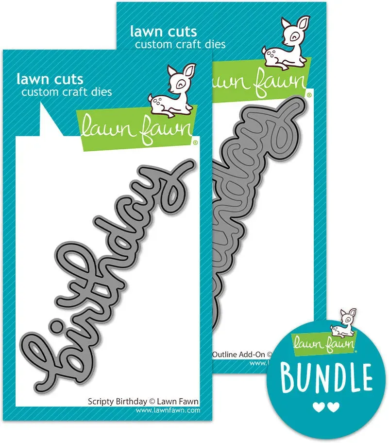 Lawn Fawn Scripty Birthday Bundle Stanzen Geburtstag