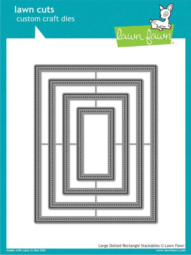 Lawn Fawn Large Dotted Rectangle Stanzschablonen 4er