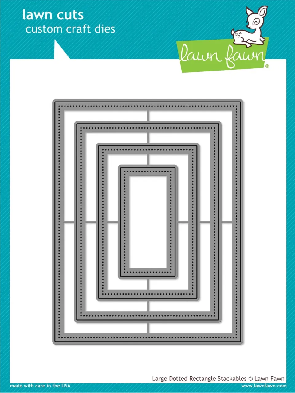Lawn Fawn Large Dotted Rectangle Stanzschablonen 4er