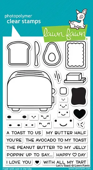 Lawn Fawn Let's Toast Stempelset Toast Toaster
