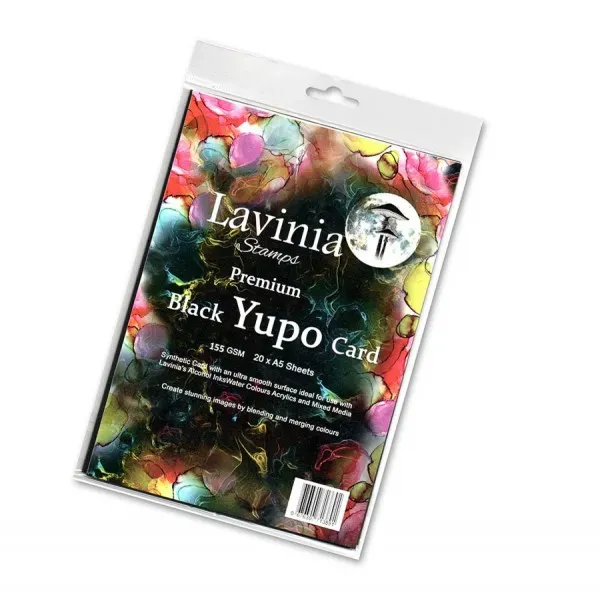 Lavinia-Stamps Yupo Card A5 Papier Schwarz glatt
