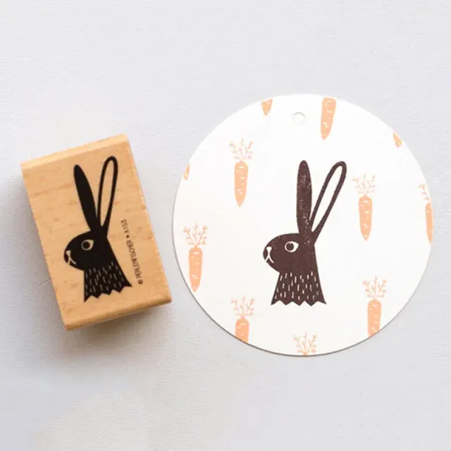 Perlenfischer Hasenkopf Stempel Ostern 42x24 mm