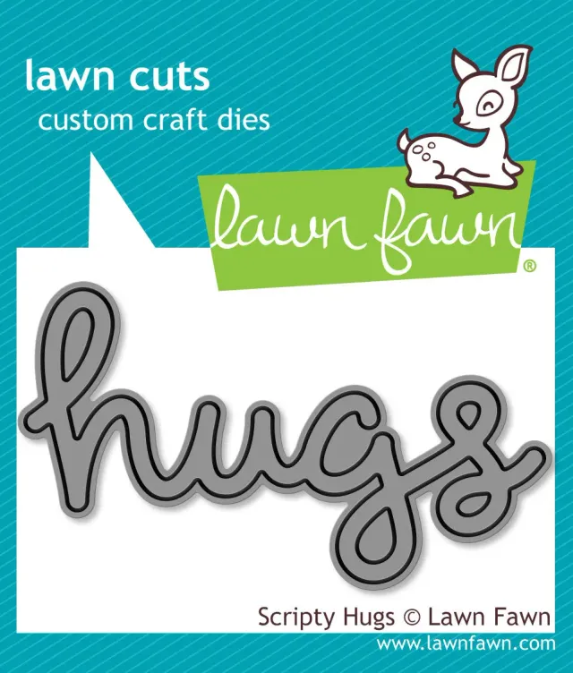 Lawn Fawn Scripty Hugs Stanzschablone Schriftzug
