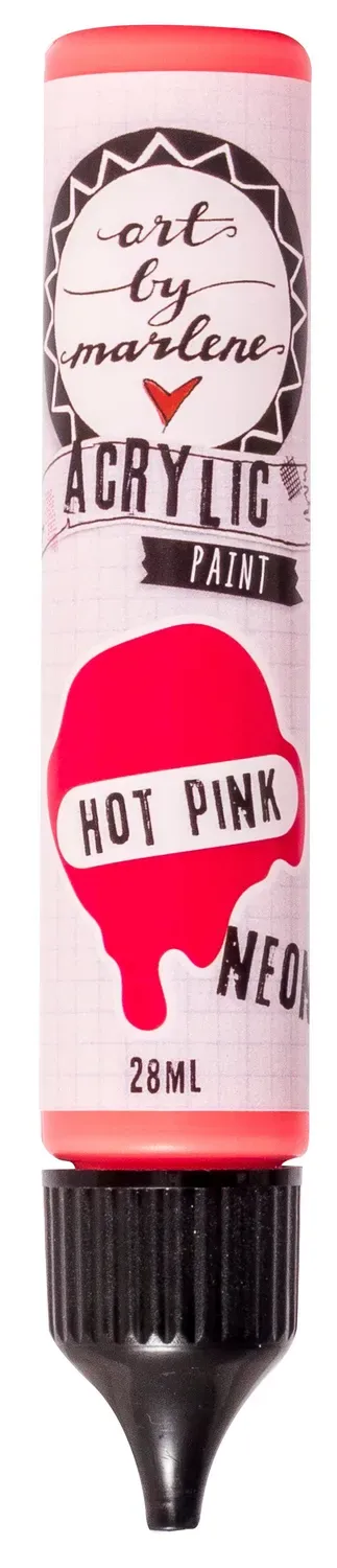 Art by Marlene Essentials Acrylfarbe Hot Pink Neon 28 ml