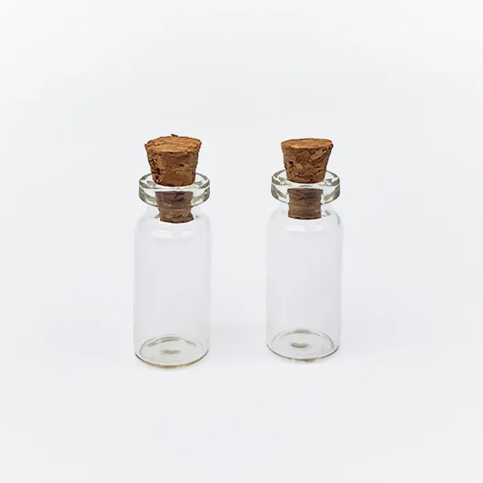 Lavinia-Stamps Mini Glasfläschchen 10x24 mm 2er-Set