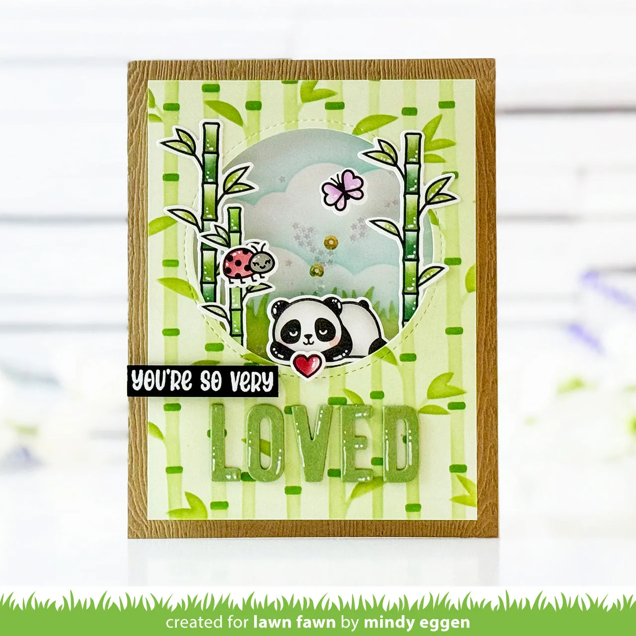 Lawn Fawn LF3621 Bamboo Stencils Schablone 6x6 Zoll