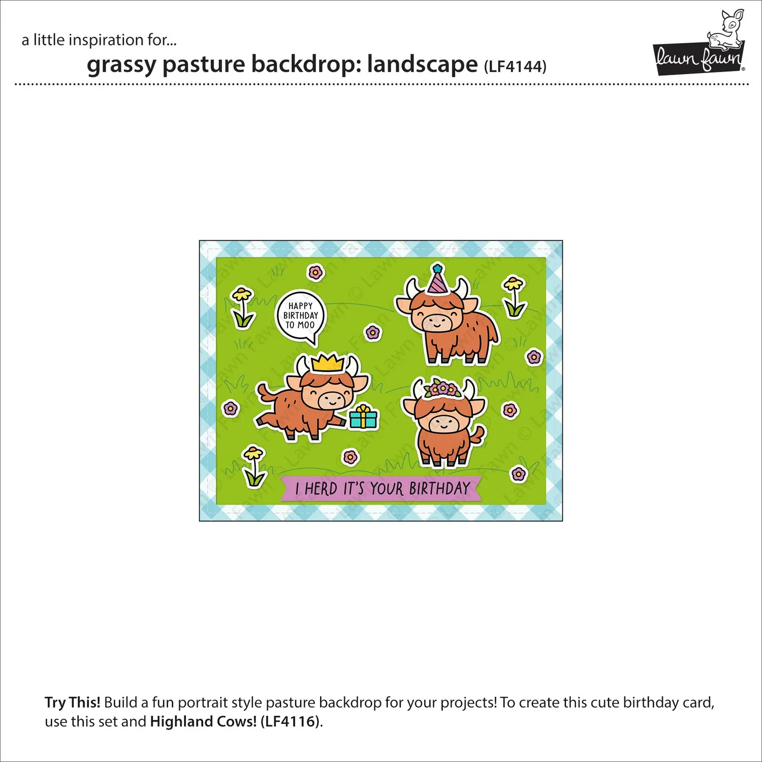 Lawn Fawn Grassy Pasture Backdrop Stanzen LF4144