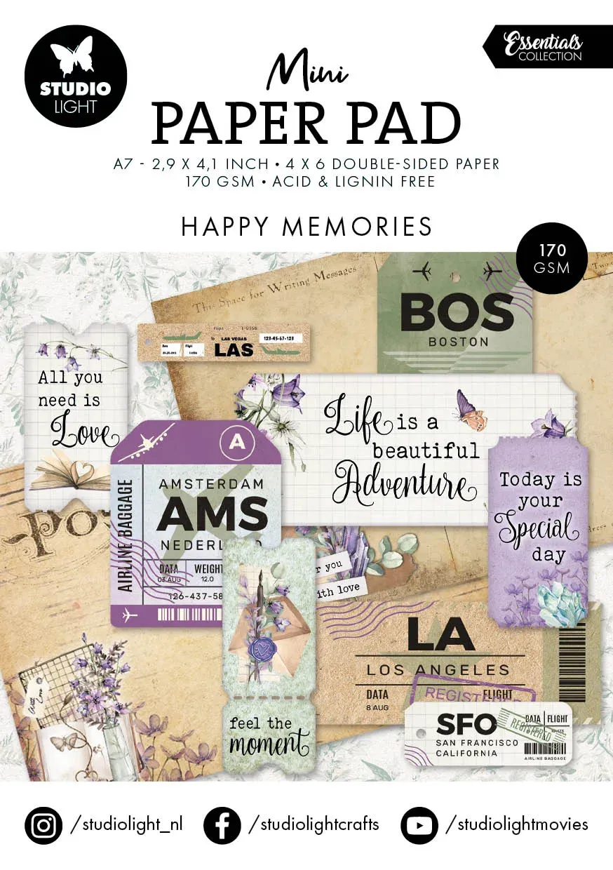 Studio Light Essentials Happy Memories Miniblock 7,4x10,5 cm