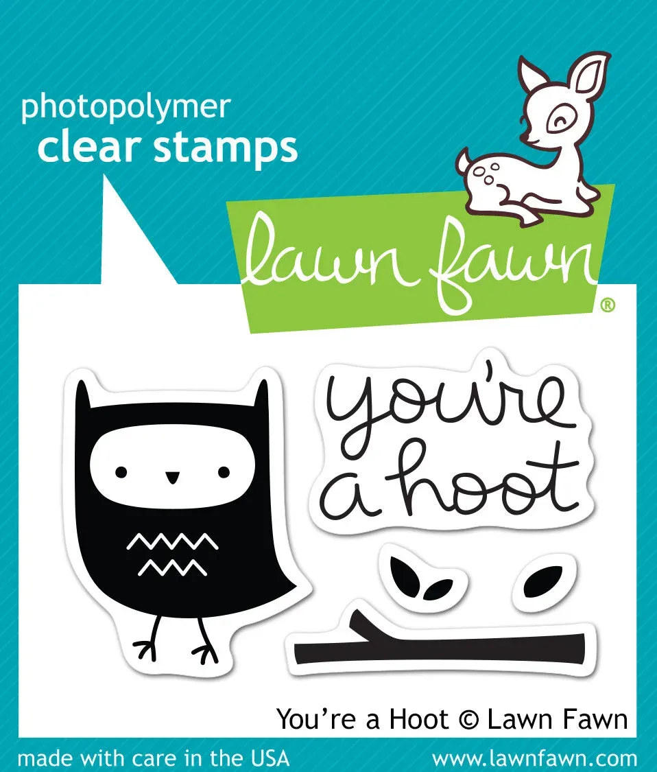 Lawn Fawn You're a Hoot Stempelset Mini Eule
